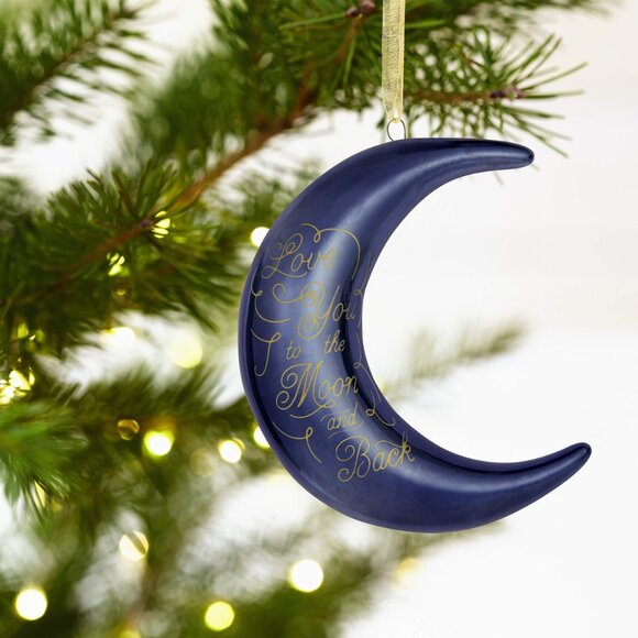 New! Porcelain Love You to the Moon & Back Hallmark Signature Premium Ornament - Picture 4 of 4